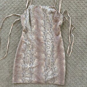 Urban Outfitters Textured Snake Print Mini Dress Size XS
